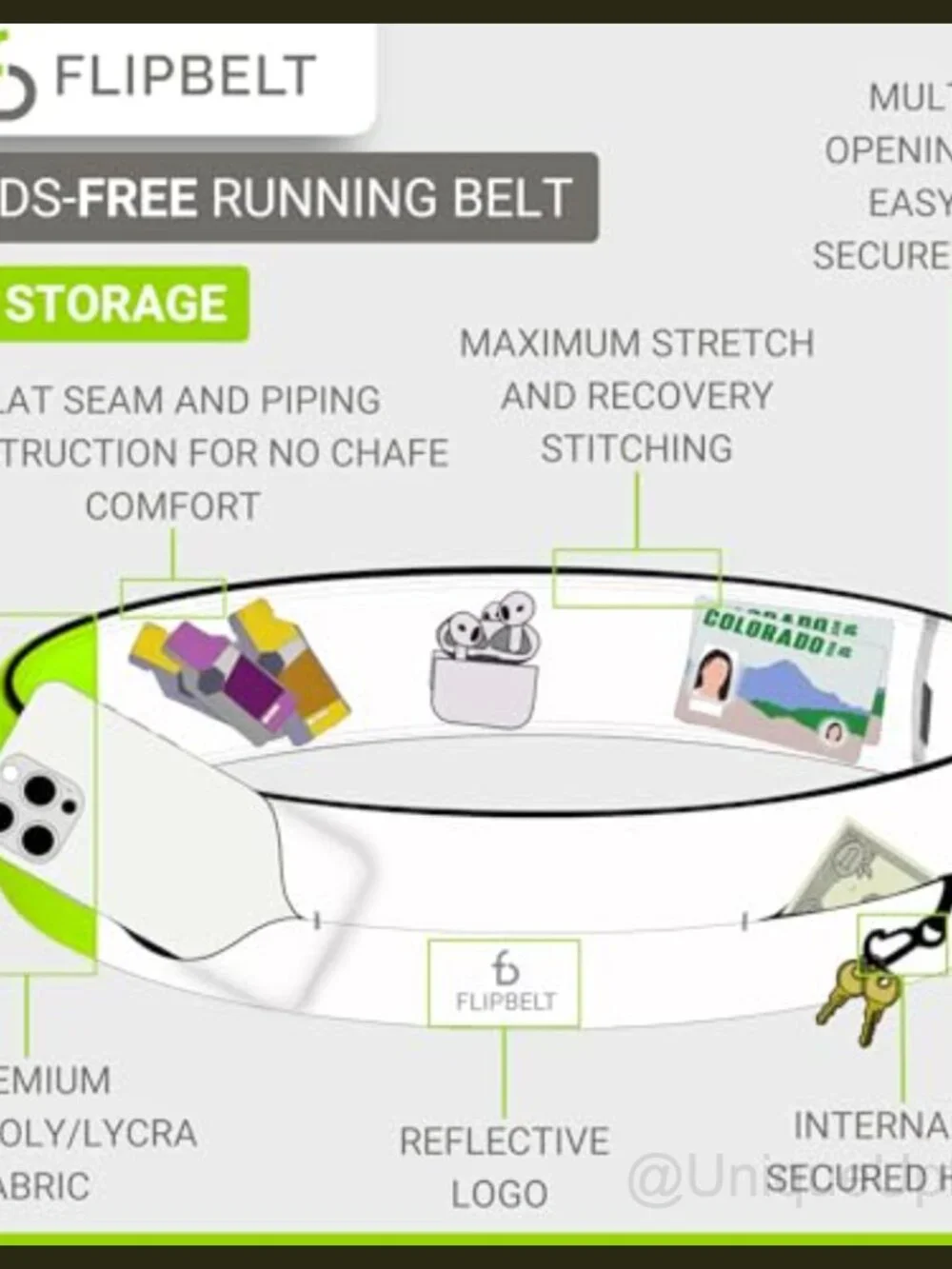 Running Belt Waist Pack Phone Holder Money Pouch Reflective